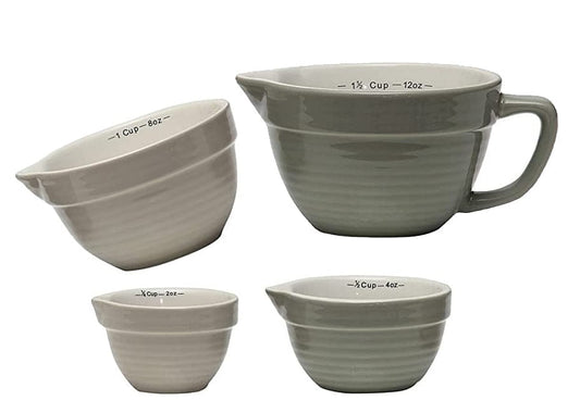 Batter Bowl Measuring Cups, Set of 4 Grey