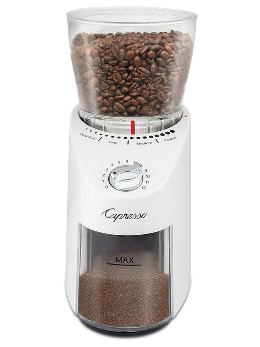 Capresso Infinity Plus Burr Grinder, White