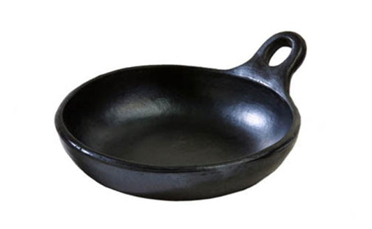 Authentic Chamba Saute Pan - All-Natural Black Clay Frying Pan - Stovetop & Oven Safe – Handmade in Colombia