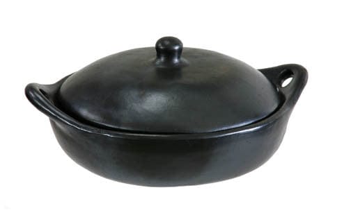 Authentic Chamba Paella Pan - Elegant, All-Natural Black Clay Casserole for Braising, Baking and Serving Paella, Stews and More- Stovetop & Oven Safe – Handmade in Colombia