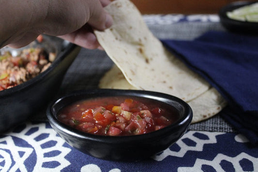 Authentic Chamba Mini Oval Salsa Dish - Elegant, All-Natural Black Clay Bowl for Salsas, Condiments and More - Handmade in Colombia