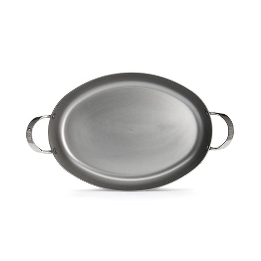 de Buyer Mineral B Carbon Steel Oval Roasting Pan