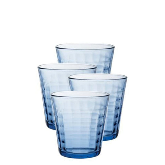 Duralex Prisme Made in France Glass Tumbler - Marine - Set of 4 - 5 5/8 oz