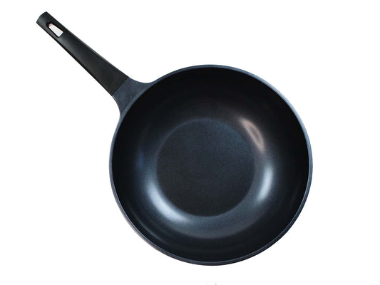 Evaco/Cast Non-Stick Ceramic Stir-Fry Pan, "Fait Tous," 12"