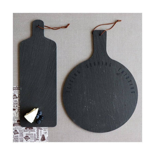 Harman Round Slate Stone Tray, 12"
