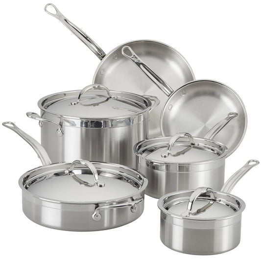 Hestan ProBond Brushed Clad Stainless Steel, 10-Piece Set