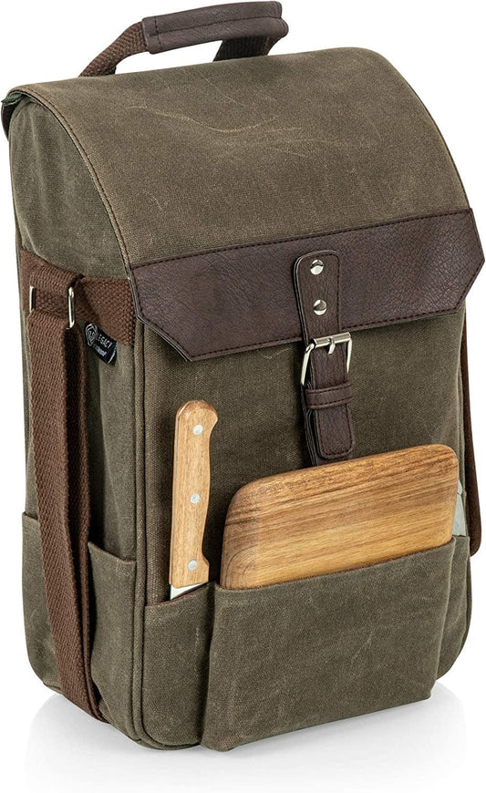 Insulated Wine & Cheese Cooler Bag 2 Bottle