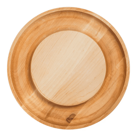 J.K. Adams Maple Round Cheese Board with Cracker Groove - 12"