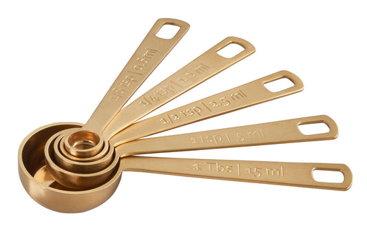 Le Creuset Measuring Spoons, Gold - Set of 5