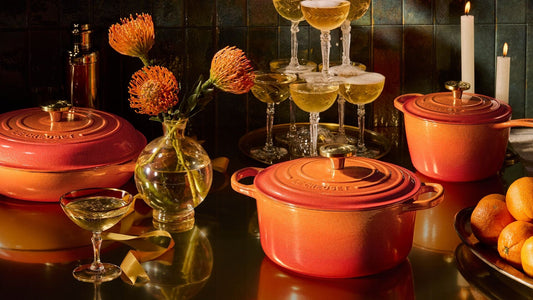 Le Creuset Signature Oval Oven with Crucible Knob - 6.75 Quart - Flamme Dorée - Limited Edition