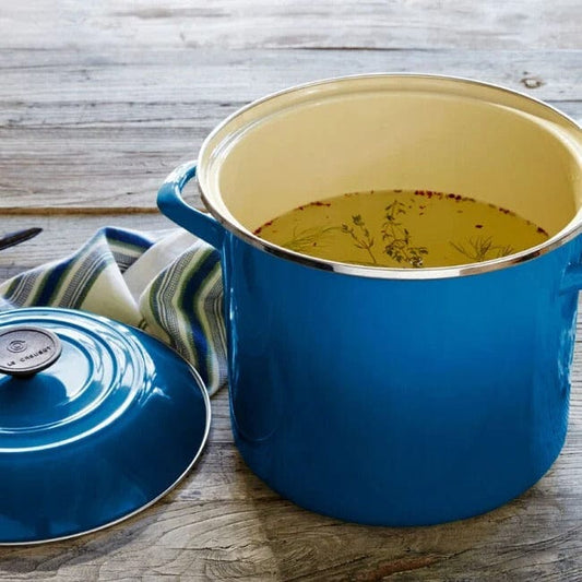 Le Creuset Stock Pot with Stainless Steel Knob - 10 Quart - Multiple Colors