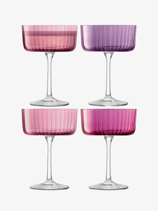 LSA Gems Champagne & Cocktail Glass - Set of 4 - Garnet
