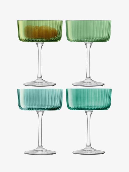 LSA Gems Champagne Cocktail Glass - Set of 4 - Jade