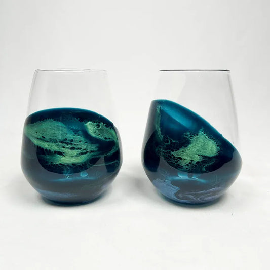 Lynn & Liana DOF Whisky Glasses, Northern Lights, Set of 2