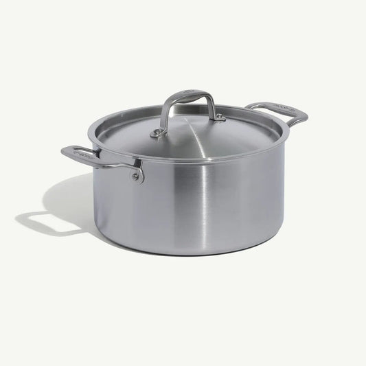 Made In 5-Ply Stainless Steel Stock Pot with Lid, 6 Quart