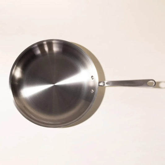 Made In Stainless 5-Ply Steel Fry Pan - 8", 10", 12" - Induction Friendly, Lifetime Warranty