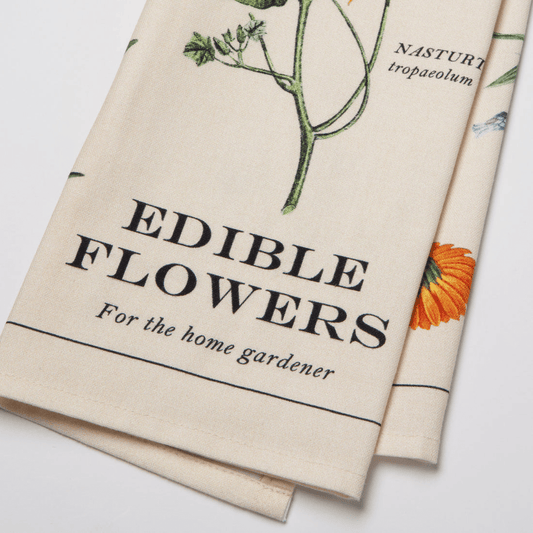 Now Designs by Danica Edible Flowers Cotton Dishtowel