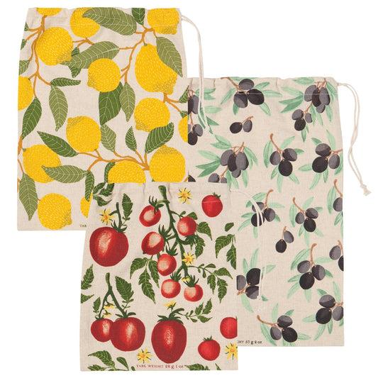 Produce Bags, Mediterranean Pack of 3