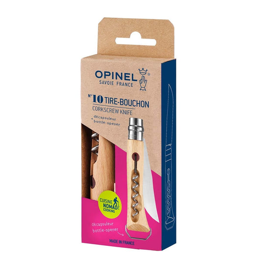 Opinel No. 10 Corkscrew with Bottle Opener Knife