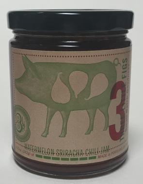 Three Little Figs Watermelon Sriracha Chili Jam, 9.25 oz.