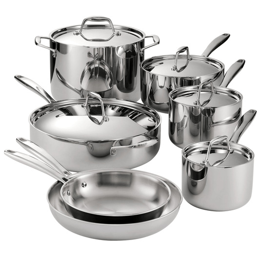 Tramontina Signature Tri-Ply Clad Stainless Steel Cookware Set - 12 Piece