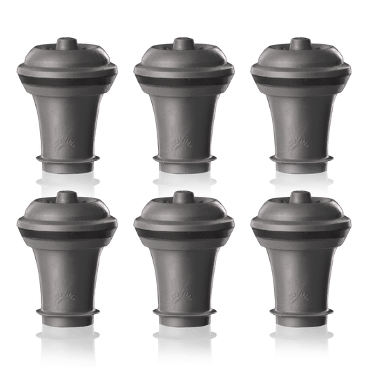 Vacuum Wine Stoppers Grey - Set of 6
