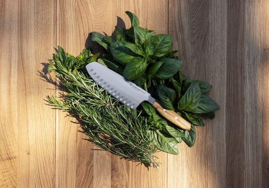 Wusthof Amici Santoku Hollow Edge Knife, 7"