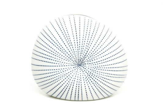 Art Floral Vase DIVA, White/Blue Dots