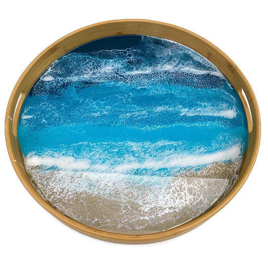 Bamboo Serving Tray, 16" Round