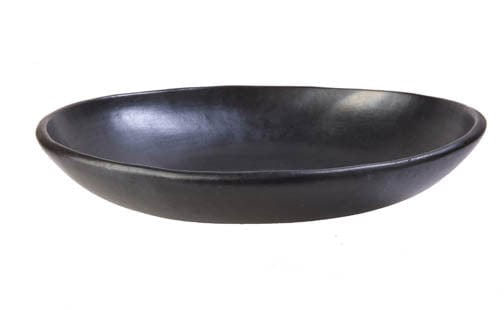Authentic Oval Chamba Pasta Dish - Elegant, All-Natural X-Large Black Clay Bowl for Serving Pasta, Salads and More or as a Fruitbowl - Handmade in Colombia