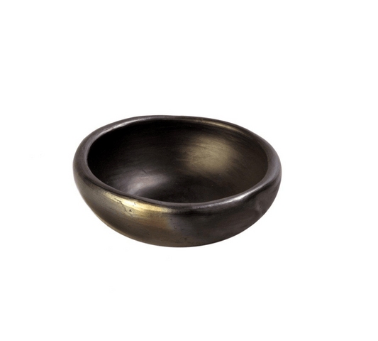 Authentic Chamba Salt Dish, Small All-Natural Black Clay Plate for Salsa, Condiments and More - Handmade in Colombia