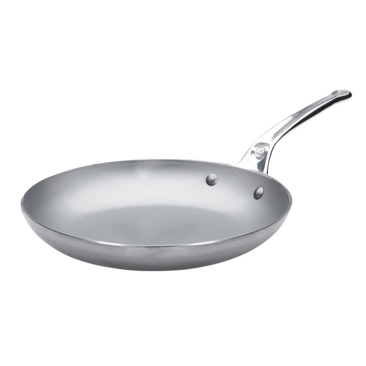 de Buyer Mineral B Pro Carbon Steel Omelette Pan with Oven Safe Handle - 9.5", 11"
