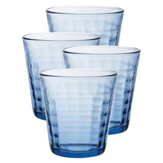 Duralex Prisme Made in France Glass Tumbler - Marine - 9 1/4 oz - SET OF FOUR