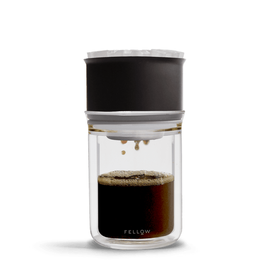 Fellow Stagg [X] Pour-Over Coffee Maker Set - Kit Includes Stagg [X] Pour-Over Dripper, Stagg Double Wall Glass Carafe, and 20 Paper Filters