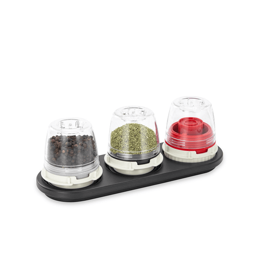 FinaMill Rectangular Trio Tray Black