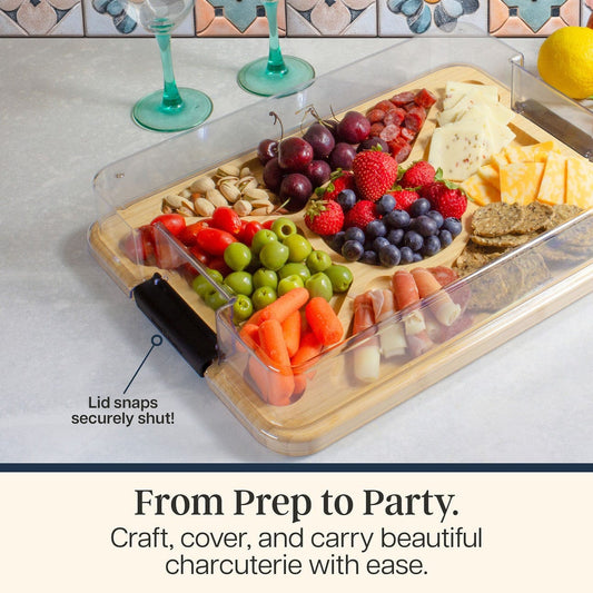 Flip, Serve & Store Charcuterie Board with Locking Lid - Rectangle
