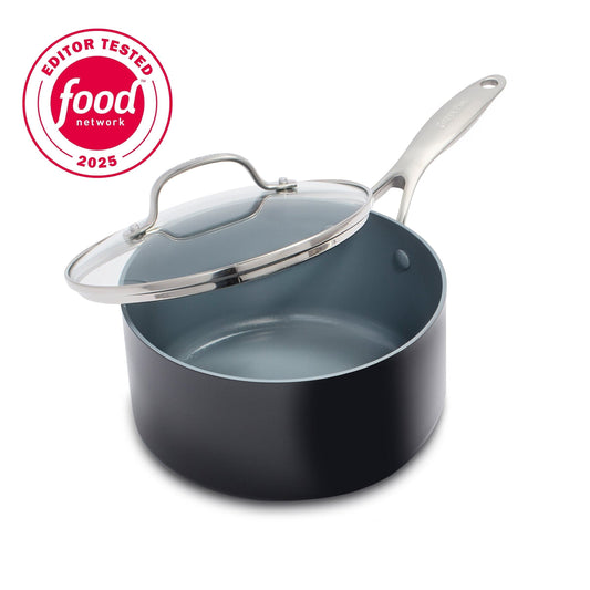 GreenPan Valencia Pro Non-Stick Covered Sauce Pan, 2 Quart
