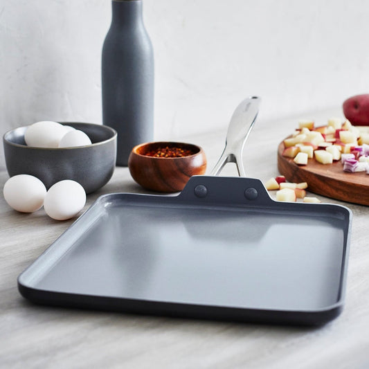 GreenPan Valencia Pro Non-Stick Square Griddle, 11"
