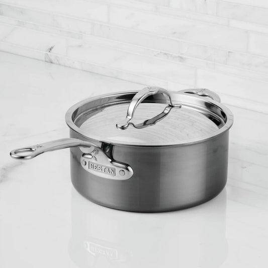 Hestan Nanobond Covered Saucepan with Helper Hander, 4 Quart