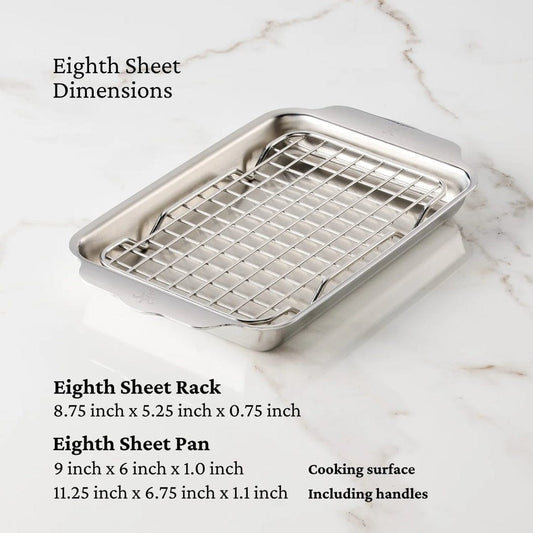 Hestan Provisions OvenBond Tri-ply Mini Eighth Sheet Pan with Rack