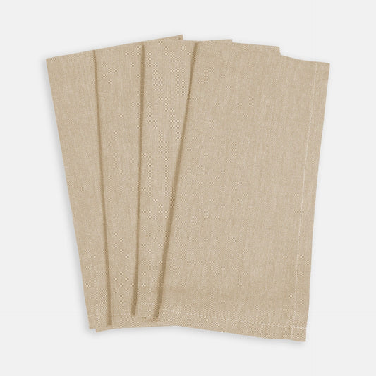 KAF Chambray Napkin - Flax Set of 4
