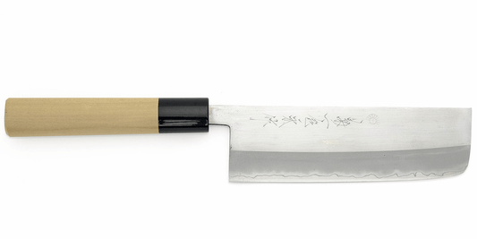 Kikuichi Cutlery - WH Series Elite Warikomi Gold Ho-wood Nakiri - Traditional Japanese Cutlery - 17cm