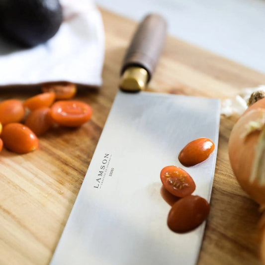 Lamson - Classic Chinese Vegetable Cleaver - Walnut Handle - 8"
