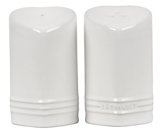 Le Creuset Figural Heart Salt & Pepper Shaker Set of 2 - White