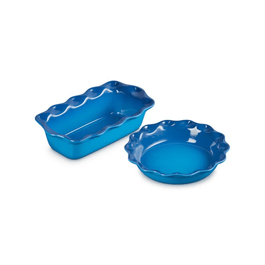 Le Creuset Heritage Pie Dish & Fluted Loaf Pan Set - Marseille