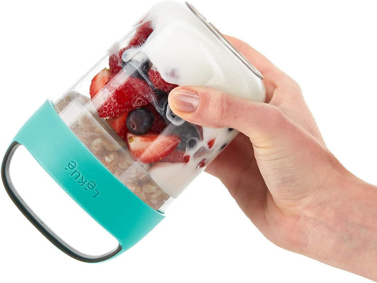 Lekue 14 Oz. Jar to Go, Turquoise