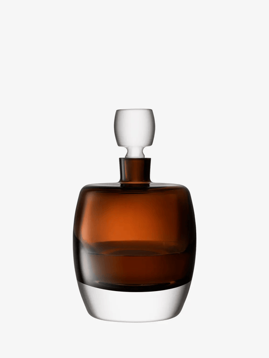 LSA Blown Glass Whiskey Club Decanter - Peat Brown, 36oz.