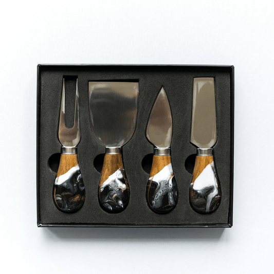 Lynn & Liana Resin Cheese Knives, Set of 4 - Onyx