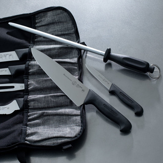 Messermeister Preservation Knife Roll - 8 Pocket, Heather Gray