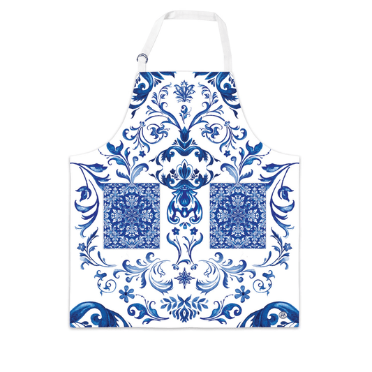 Michel Design Works Indigo Seas Apron with Pockets